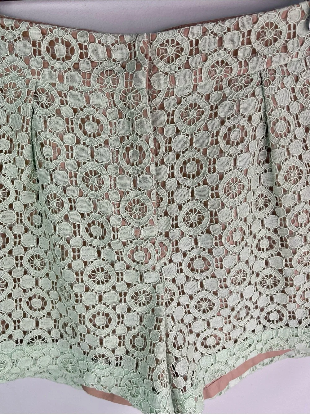 Victoria Beckham for Target Mint Lace Midrise Waist Shorts Size 2